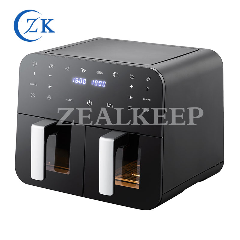 Knop design 2 Independent Room Dual Basket Air Fryer